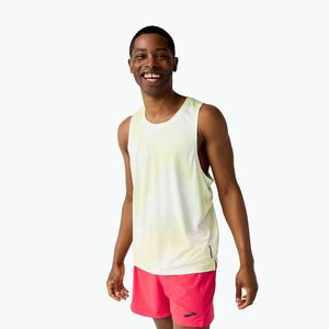 Férfi futópóló Brooks Dash Singlet Printed Sleeveless euphoryc luminary (Dash Singlet Printed Sleevlees Top) kép
