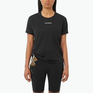 Női futópóló Salomon Sense Aero SS Tee GFX deep black (Sense Aero SS Tee GFX LC2698700) kép