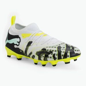 Gyerek focicipő PUMA Future 9 Match Creativity Fg/Ag Jr yellow alert/mint jelly/puma white/puma black (Future 9 Match Creativity Fg/Ag Jr 108954 01) kép