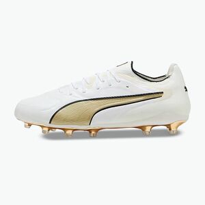 Futballcipő PUMA King 20 Ultimate Fg/Ag puma white/metallic gold/puma black (King 20 Ultimate Fg/Ag 108457 04) kép