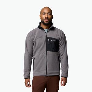 Férfi polár pulóver Columbia Fast Trek Overlay Full Zip city grey/black (Fast Trek Overlay Full Zip 2135691023) kép