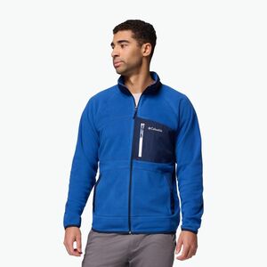 Férfi polár pulóver Columbia Fast Trek Overlay Full Zip mt blue/coll navy (Fast Trek Overlay Full Zip 2135691433) kép