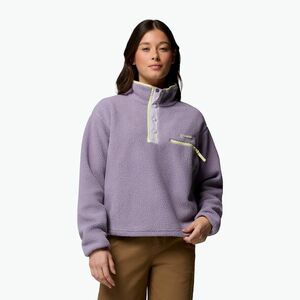 Női polár pulóver Columbia Helvetia II Cropped Half Snap Fleece shale purple/lavender haze/citron haz (Helvetia II Cropped Half Snap Fleece 2092231555) kép