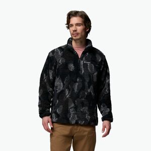 Férfi pulóver Columbia Rugged Ridge High Pile Half Zip black treebark (Rugged Ridge High Pile Half Zip 2135471012) kép