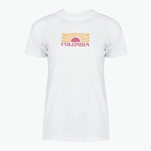 Női póló Columbia Ruby Springs Graphic Fitted white/brandrise (Ruby Springs Graphic Fitted 2120061103) kép