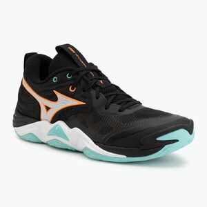 Röplabda cipő Mizuno Wave Momentum Elite black/tangelo/ice green (Wave Momentum Elite V1GA251212) kép