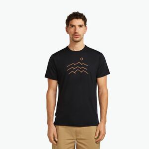 Férfi póló icebreaker Merino 125 Cool-Lite Sphere Tee Across The Peaks black (Merino 125 Cool-Lite Sphere Tee Across The Peaks IB0A57810011) kép