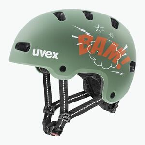 Gyerek sisak UVEX Kid 4 Style bam moss green/papaya matt (Kid 4 Style 41/4/823/02/13) kép