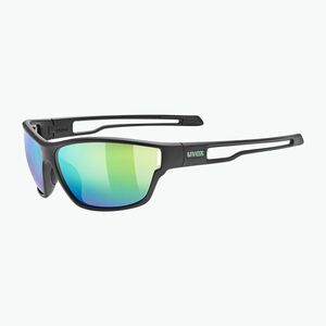 Napszemüveg UVEX Sportstyle 806 black matte/mirror green (Sportstyle 806 53/3/087/2215) kép