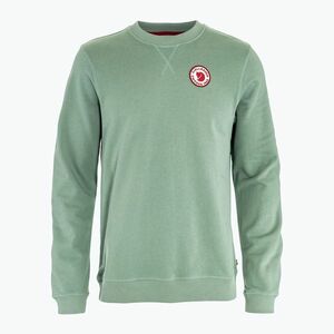 Férfi pulóver Fjällräven 1960 Logo Badge Sweater misty green (1960 Logo Badge Sweater F87163) kép