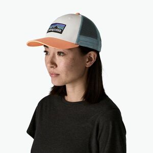 Baseball sapka Patagonia P-6 Logo LoPro Trucker white w/peach sherbet (P-6 Logo LoPro Trucker 38283) kép