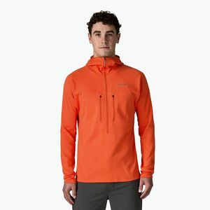 Férfi pulóver Patagonia R1 Ultralight Hoody coal orange (R1 Ultralight Hoody 40035) kép