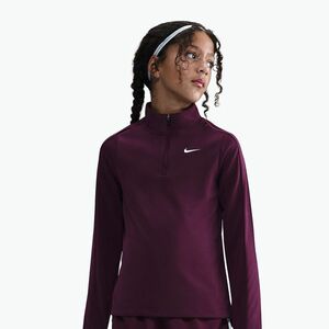 Gyerek edző hosszú ujjú póló Nike Dri-Fit 1/4 Zip bordeaux/white (Dri-Fit 1/4 Zip FD2853-610) kép