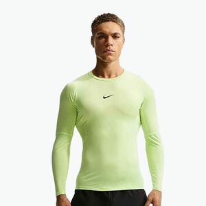 Férfi edző hosszú ujjú póló Nike Pro Dri-Fit Tight Fitness light liquid lime/black (Pro Dri-Fit Tight Fitness FB7919-360) kép