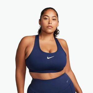 Edzőmelltartó Nike Swoosh Medium Support midnight navy/white (Swoosh Medium Support DX6821-410) kép