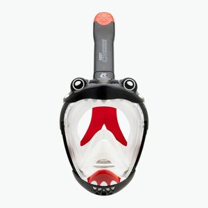 Gyermek teljes arcot fedő snorkelmaszk Cressi Kiddy Full Face Jr black/clear/red (Kiddy Full Face Jr XDT115080) kép