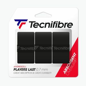 Teniszütő markolatborítás Tecnifibre Players Last 3 pcs. black (Players Last 52ATPLASBK) kép