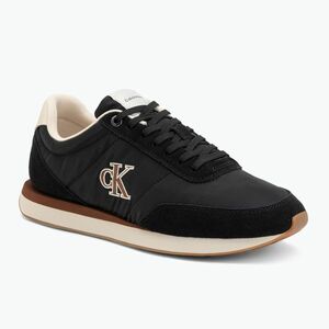 Férfi cipők Calvin Klein YM0YM01361 Retro Runner Ess Mix Mat black/light cashew (Retro Runner Ess Mix Mat YM0YM013610GW) kép
