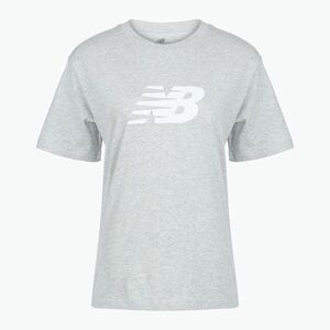 Női póló New Balance Sport Jersey Relaxed Logo reflection/white/light arctic grey. Méret: M kép