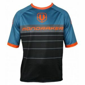 Férfi rövidujjú kerékpáros mez MONDRAKER Enduro Trail Jersey short, black petroleum orange kép