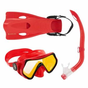Junior búvár snorkel szett AQUALUNG HERO SET Junior-RED MIRROR kép