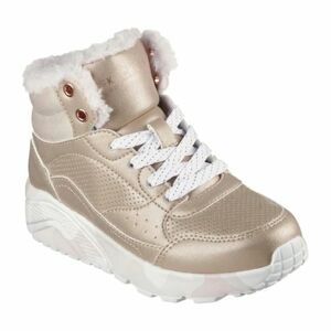 Lány téli bokacsizmák SKECHERS Uno Lite Camo Daz gold pink kép