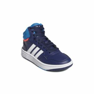 Fiú szabadidőcipők ADIDAS Hoops 3.0 Mid K dark blue blue rush turbo kép