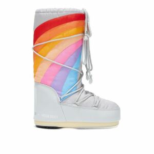 Női magas téli csizmák MOON BOOT ICON RAINBOW, 002 glacier blue-red kép