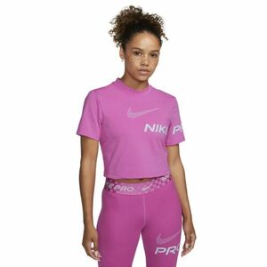 Női rövid ujjú edzőpóló NIKE PRO W NP DF GRX SS CROP TOP-Pink kép