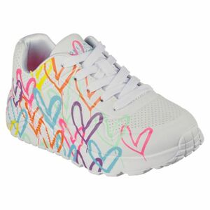 Lány szabadidőcipő SKECHERS Uno Lite Spread The Love Jr white kép