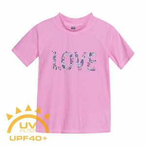 Lány fürdőpóló COLOR KIDS T-shirt W. Print, begonia pink kép