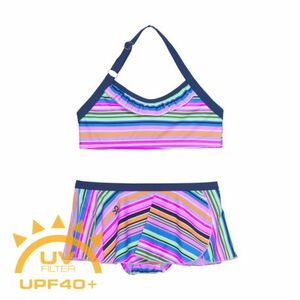 Lány fürdőruhák COLOR KIDS Bikini W. Skirt - AOP, azure blue kép
