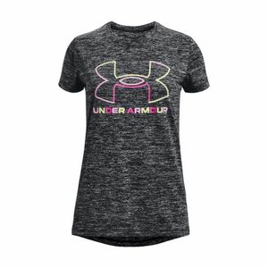 Lány edzőpóló rövid ujjú UNDER ARMOUR Tech BL Twist SS-BLK kép