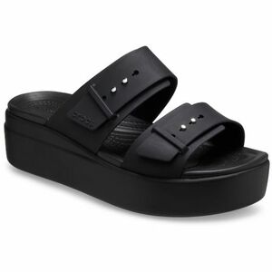 Női platformos szandálok (divatos lábbeli) CROCS Brooklyn Buckle Low Wedge W black kép