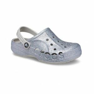 Lányi krokszik (szabadidőcipő) CROCS Baya Glitter Clog T silver kép
