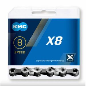 Bicikli lánc KMC X 8-93 silver grey 114 links kép