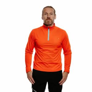 Férfi túrázó póló hosszú ujjú EVERETT TEECO ZIP red melange kép