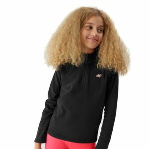 Lány síelés Polár pulóver 4F JUNIOR FLEECE UNDERWEAR-JAW23UFLEF033-20S-DEEP BLACK kép