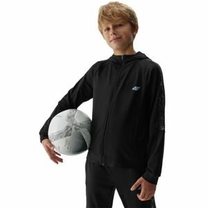 Fiú melegített edzőpulóver cipzárral 4F JUNIOR SWEATSHIRT FNK-JAW23TFSWM205-20S-DEEP BLACK kép
