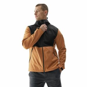 Férfi túrázó Softshell dzseki 4F SOFTSHELL JACKET-AW23TSOFM155-82S-LIGHT BROWN kép