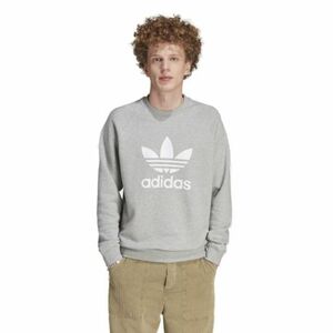 Férfi kapucnis pulóver ADIDAS ORIGINALS TREFOIL CREW-IM4501-medium grey heather kép