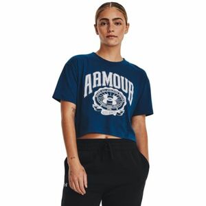 Női rövid ujjú edzőpóló UNDER ARMOUR UA COLLEGIATE CREST CROP SS -BLU kép