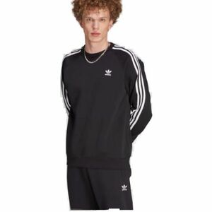 Férfi kapucnis pulóver ADIDAS ORIGINALS 3-STRIPES CREW-IM2087-black kép