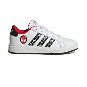 Fiú szabadidőcipők ADIDAS Grand Court X Marvel Spider-man white core black scarlet kép