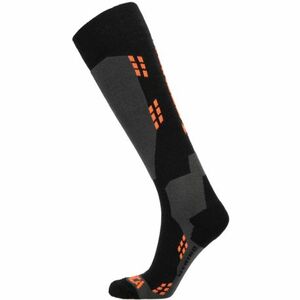Sí zokni TECNICA Merino ski socks, black orange kép