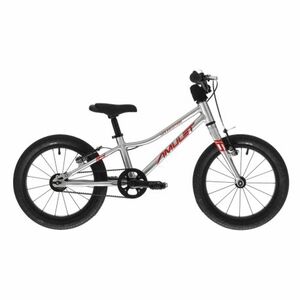 Gyerek hegyi kerékpár AMULET 16 Youngster belt, alu brushed transparent red kép