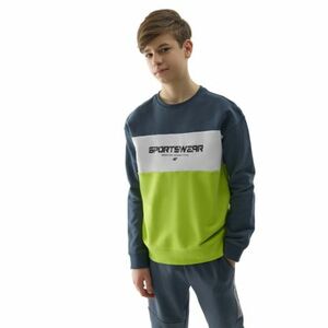 Fiú kapucnis pulóver 4F JUNIOR SWEATSHIRT-4FJWSS24TSWSM0923-72N-LEMON NEON kép