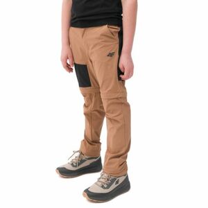 Fiú túrázó nadrágok 4F JUNIOR TROUSERS FNK-4FJWSS24TFTRM495-82S-LIGHT BROWN kép