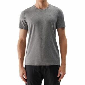 Férfi rövid ujjú edzőpóló 4F TSHIRT FNK-WSS24TFTSM599-27M-COLD LIGHT GREY MELANGE kép