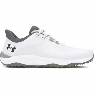 Férfi golfcipők tüskékkel UNDER ARMOUR UA Drive Pro SL Wide white white metallic gun metal kép